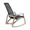 Armen Living Sequoia Outdoor Patio Rocking Chair in Light Eucalyptus Wood and Charcoal Rope 840254332287 - alternate 6